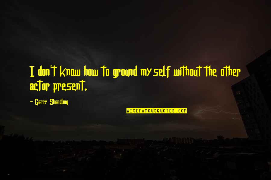 Ind Fectible Synonyme Quotes By Garry Shandling: I don't know how to ground myself without Ind Fectible Synonyme Quotes By Garry Shandling: I don't know how to ground myself without