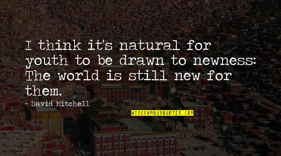 Indagine Di Quotes By David Mitchell: I think it's natural for youth to be Indagine Di Quotes By David Mitchell: I think it's natural for youth to be