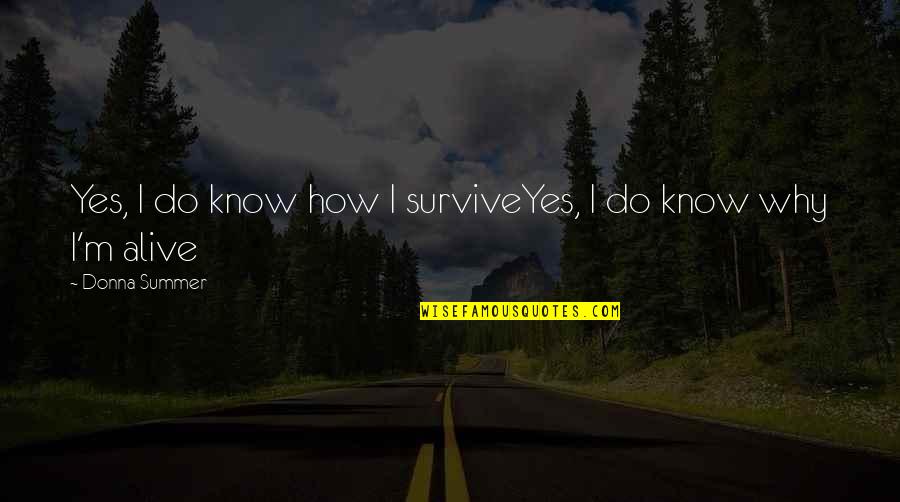 Independance Quotes By Donna Summer: Yes, I do know how I surviveYes, I