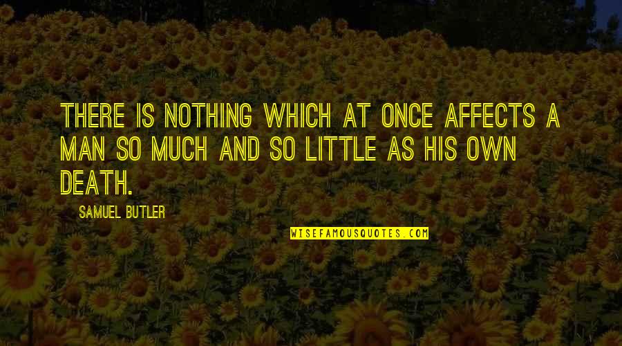 Independence And Happiness Quotes By Samuel Butler: There is nothing which at once affects a