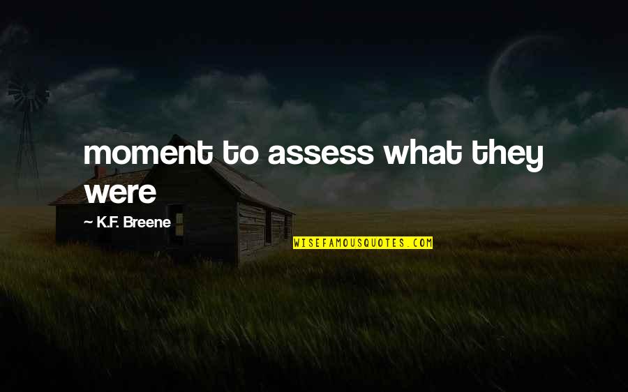 Inderjeet Mann Quotes By K.F. Breene: moment to assess what they were