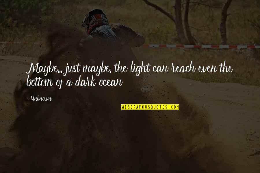 Inderjeet Sandhu Quotes By Unknown: Maybe... just maybe, the light can reach even