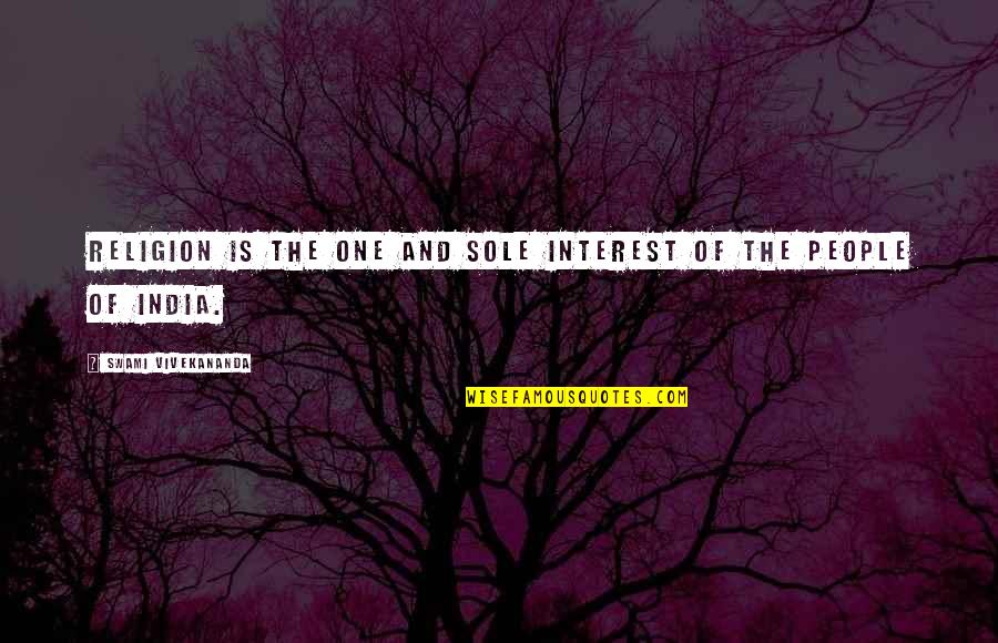 India Religion Quotes By Swami Vivekananda: Religion is the one and sole interest of India Religion Quotes By Swami Vivekananda: Religion is the one and sole interest of