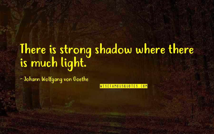 Indian Bank Quotes By Johann Wolfgang Von Goethe: There is strong shadow where there is much