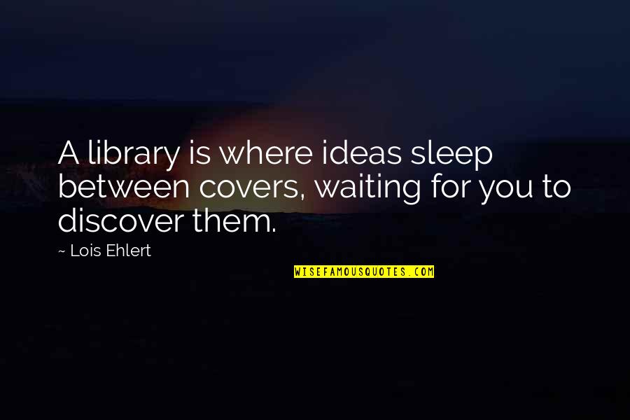 Indian Folk Music Quotes By Lois Ehlert: A library is where ideas sleep between covers,