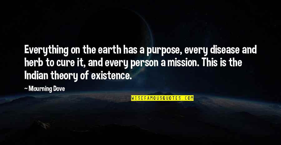 Indian Quotes By Mourning Dove: Everything on the earth has a purpose, every