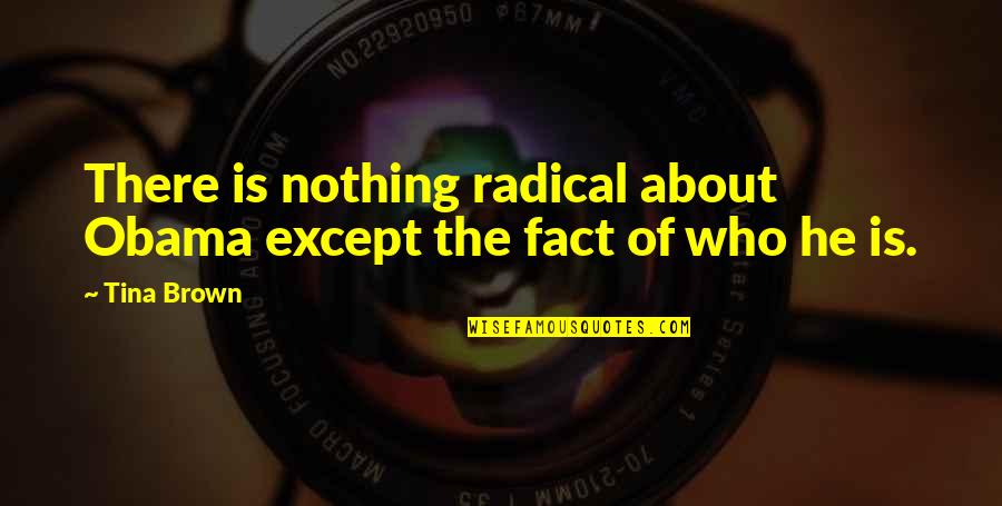 Indian Terrain Quotes By Tina Brown: There is nothing radical about Obama except the