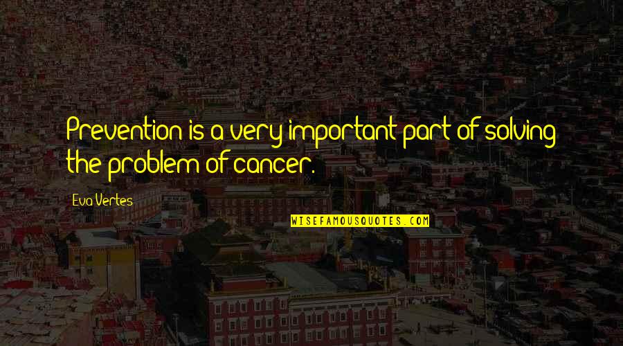 Indie Filmmaker Quotes By Eva Vertes: Prevention is a very important part of solving