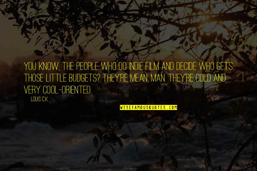 Indie Quotes By Louis C.K.: You know, the people who do indie film