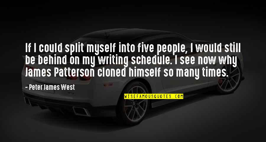 Indie Writing Quotes By Peter James West: If I could split myself into five people,