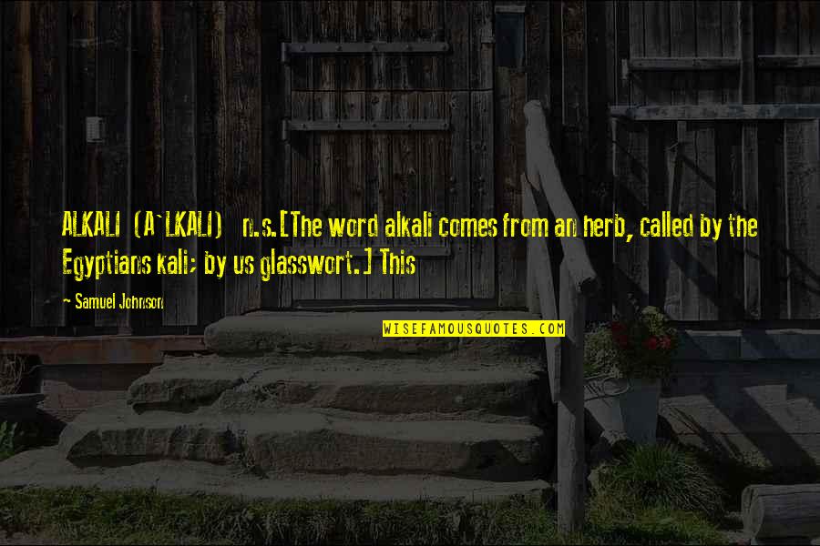 Indigencia En Quotes By Samuel Johnson: ALKALI (A'LKALI) n.s.[The word alkali comes from an