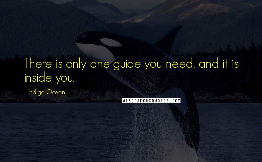 Indigo Ocean quotes: There is only one guide you need, and it is inside you.