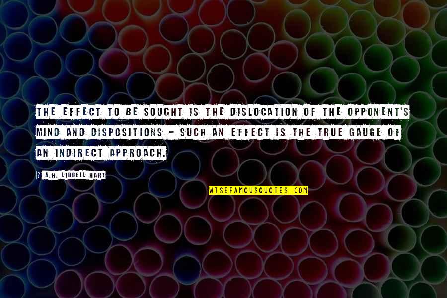 Indirect Quotes By B.H. Liddell Hart: The effect to be sought is the dislocation Indirect Quotes By B.H. Liddell Hart: The effect to be sought is the dislocation