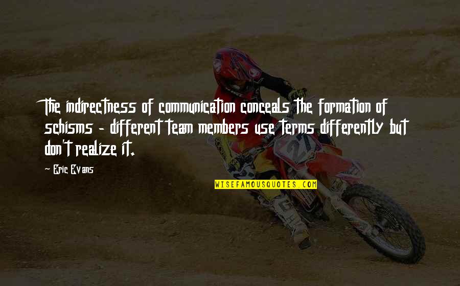 Indirectness Quotes By Eric Evans: The indirectness of communication conceals the formation of
