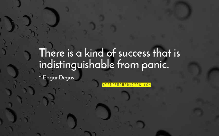 Indistinguishable Quotes By Edgar Degas: There is a kind of success that is