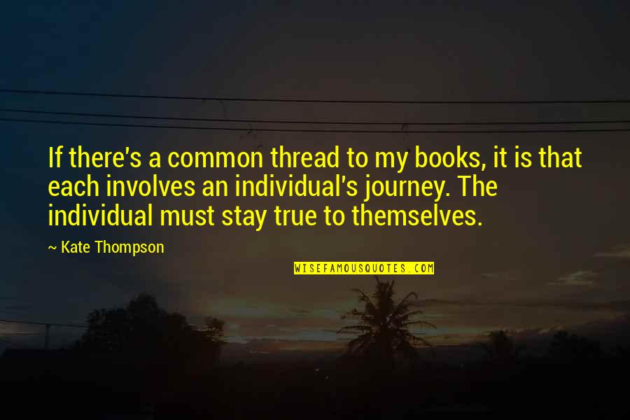 Individual Quotes By Kate Thompson: If there's a common thread to my books,