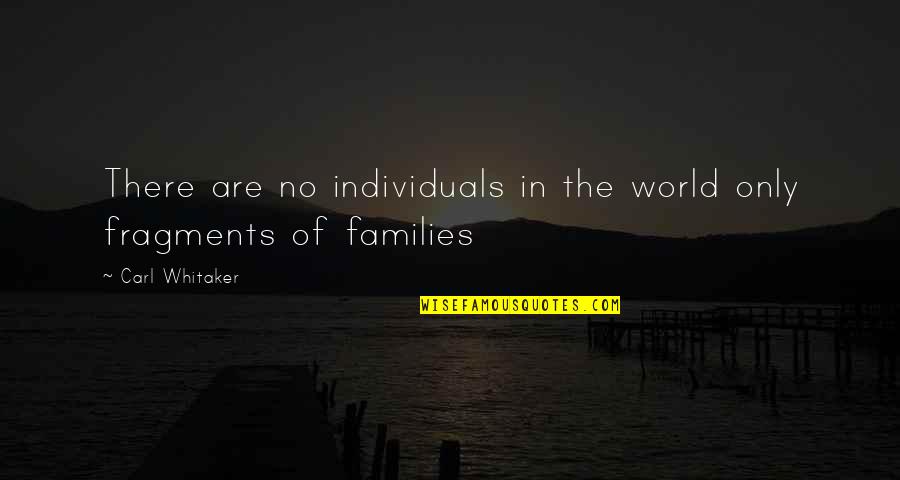 Individual The Quotes By Carl Whitaker: There are no individuals in the world only Individual The Quotes By Carl Whitaker: There are no individuals in the world only