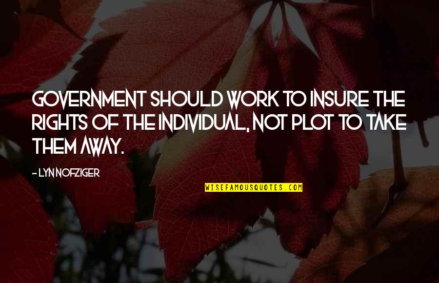 Individual Work Quotes By Lyn Nofziger: Government should work to insure the rights of