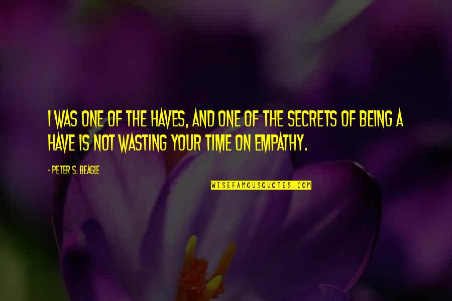 Indonesian Language Love Quotes By Peter S. Beagle: I was one of the haves, and one Indonesian Language Love Quotes By Peter S. Beagle: I was one of the haves, and one