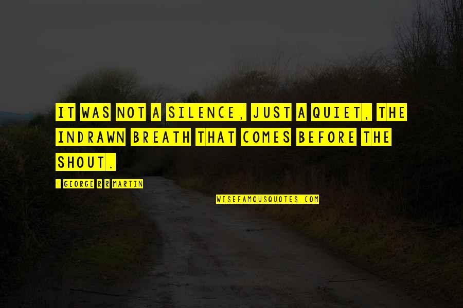Indrawn Quotes By George R R Martin: It was not a silence, just a quiet,