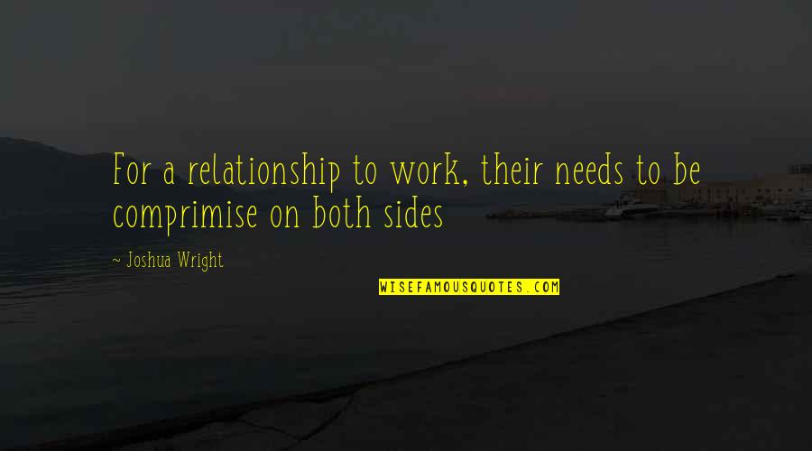Inesperto Sinonimo Quotes By Joshua Wright: For a relationship to work, their needs to