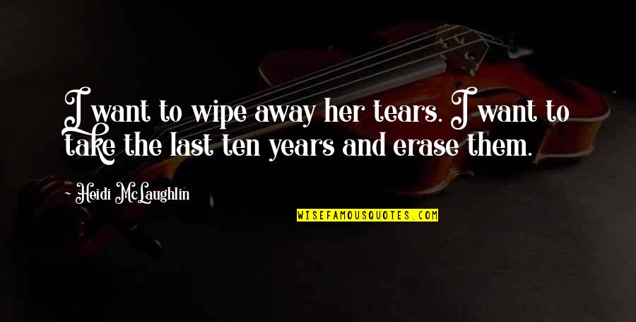 Inevitability Quotes Quotes By Heidi McLaughlin: I want to wipe away her tears. I