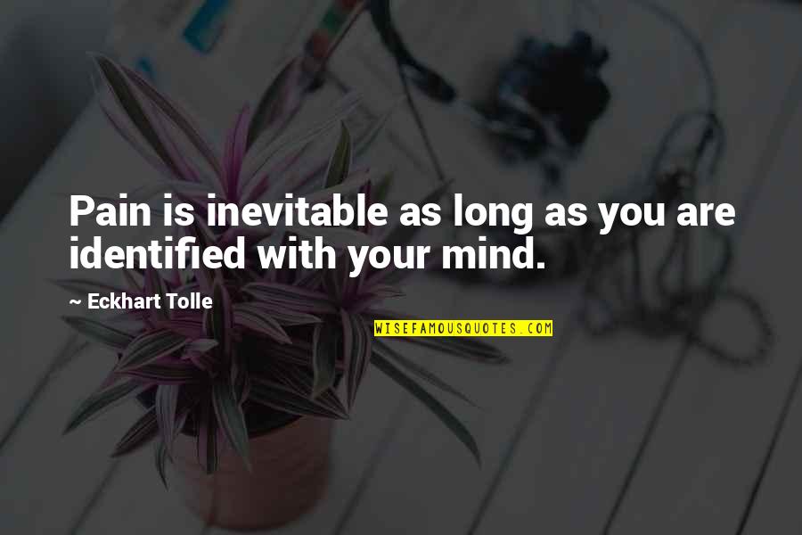 Inevitable Pain Quotes By Eckhart Tolle: Pain is inevitable as long as you are Inevitable Pain Quotes By Eckhart Tolle: Pain is inevitable as long as you are