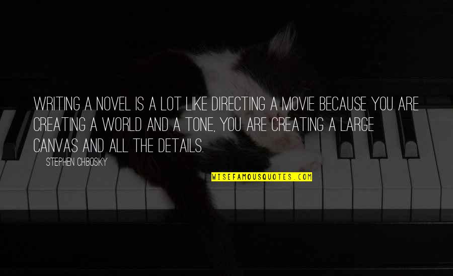 Inevitable Pain Quotes By Stephen Chbosky: Writing a novel is a lot like directing