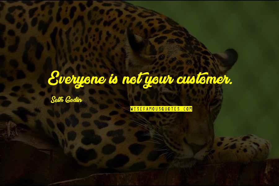 Inevitavelmente Sinonimos Quotes By Seth Godin: Everyone is not your customer.