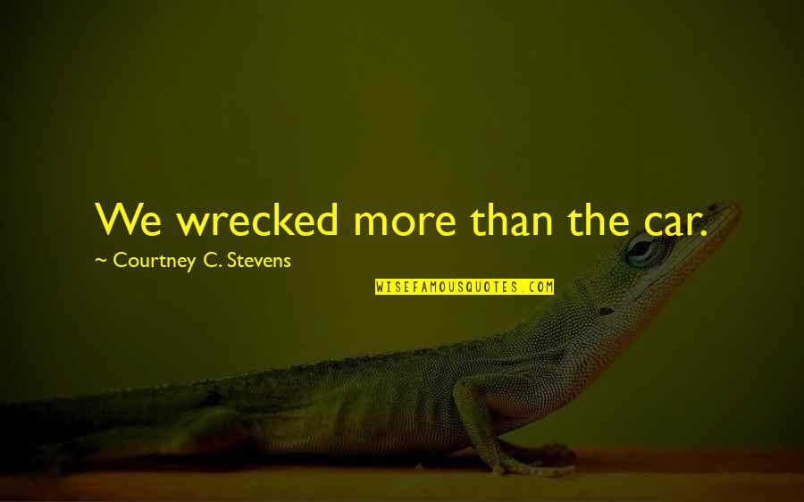 Inexhaustibleness Quotes By Courtney C. Stevens: We wrecked more than the car.