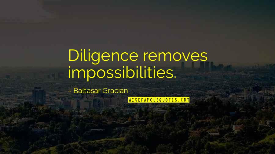 Inexplicableness Quotes By Baltasar Gracian: Diligence removes impossibilities.