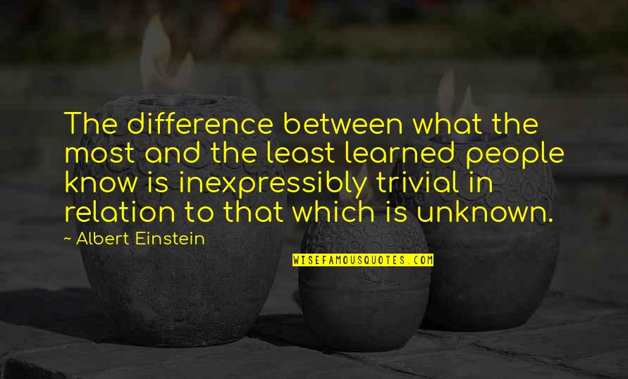 Inexpressibly Quotes By Albert Einstein: The difference between what the most and the
