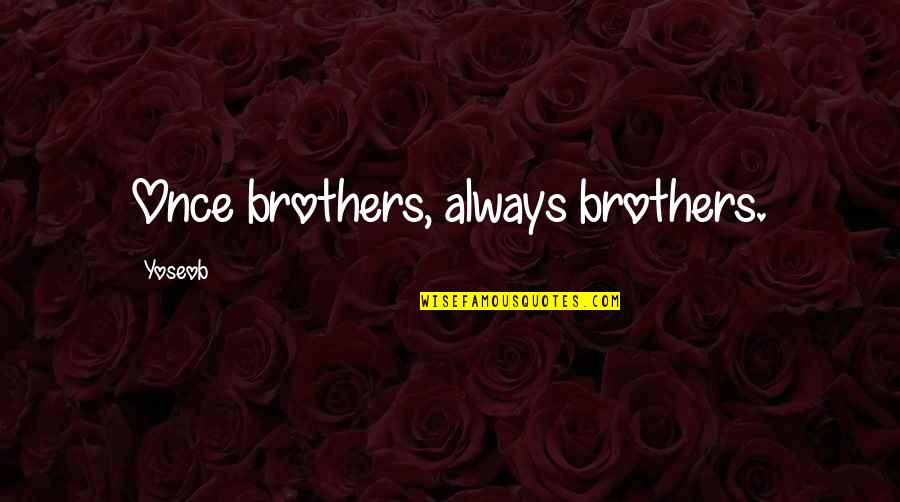 Infarction Pronunciation Quotes By Yoseob: Once brothers, always brothers.