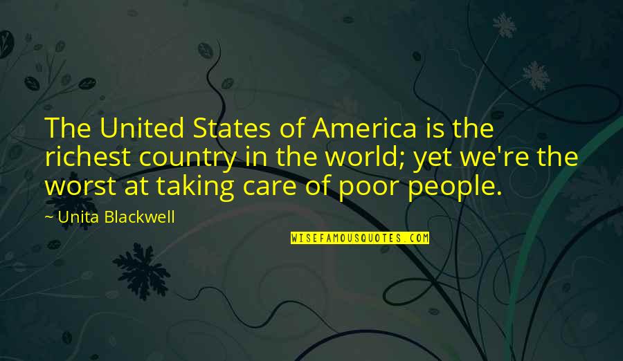 Infausta Definicion Quotes By Unita Blackwell: The United States of America is the richest Infausta Definicion Quotes By Unita Blackwell: The United States of America is the richest