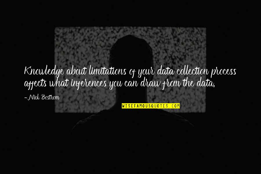 Inferences Quotes By Nick Bostrom: Knowledge about limitations of your data collection process Inferences Quotes By Nick Bostrom: Knowledge about limitations of your data collection process