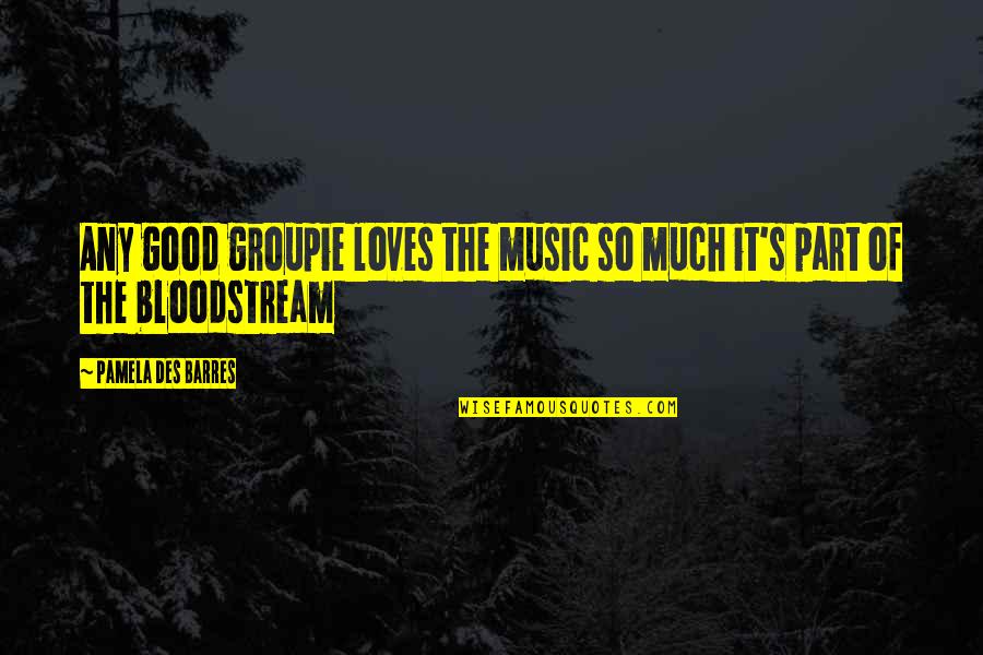 Infinit Quotes By Pamela Des Barres: Any good groupie loves the music so much