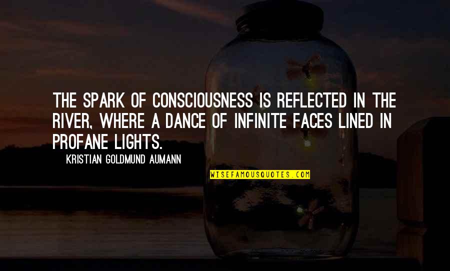 Infinite Consciousness Quotes By Kristian Goldmund Aumann: The spark of consciousness is reflected in the