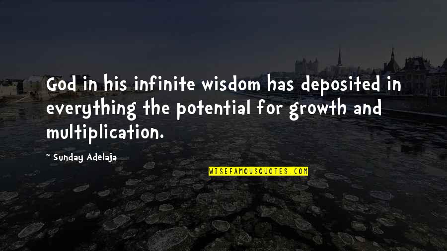Infinite Potential Quotes By Sunday Adelaja: God in his infinite wisdom has deposited in