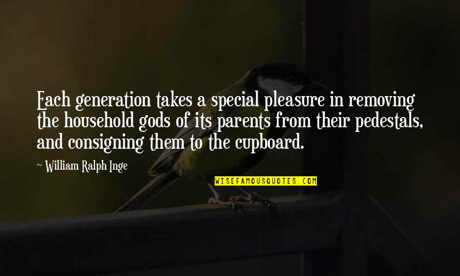 Infinite Regress Quotes By William Ralph Inge: Each generation takes a special pleasure in removing