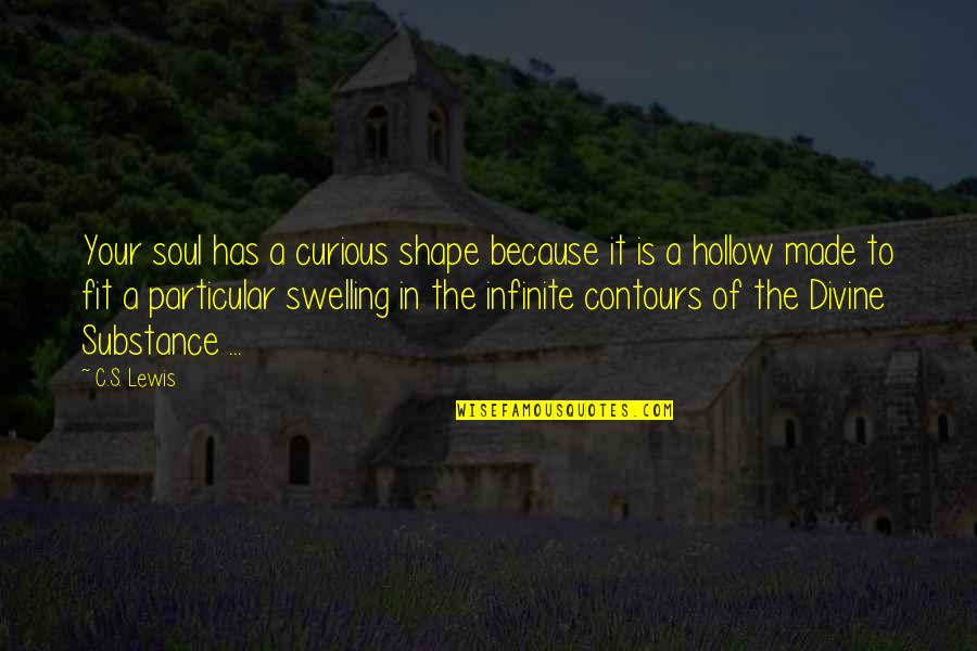 Infinite Soul Quotes By C.S. Lewis: Your soul has a curious shape because it