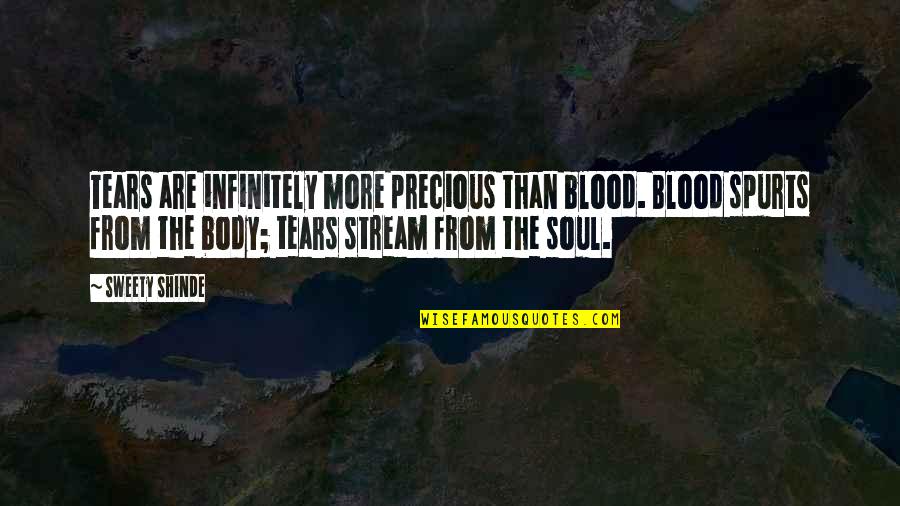 Infinitely Quotes By Sweety Shinde: Tears are infinitely more precious than blood. Blood Infinitely Quotes By Sweety Shinde: Tears are infinitely more precious than blood. Blood