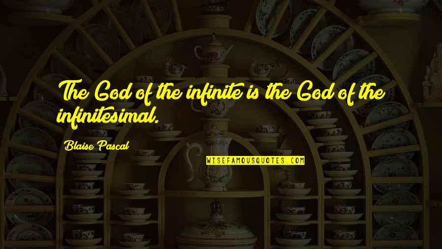 Infinitesimal Quotes By Blaise Pascal: The God of the infinite is the God