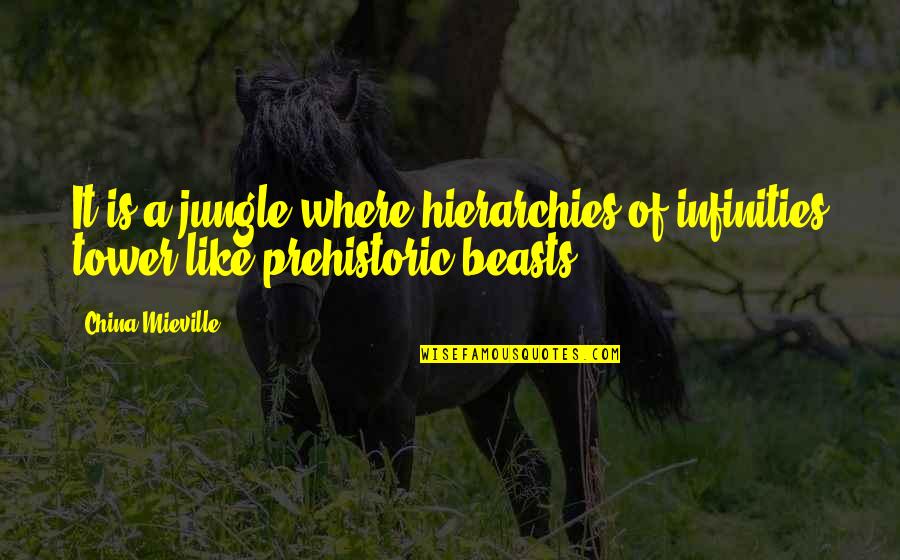 Infinities Quotes By China Mieville: It is a jungle where hierarchies of infinities
