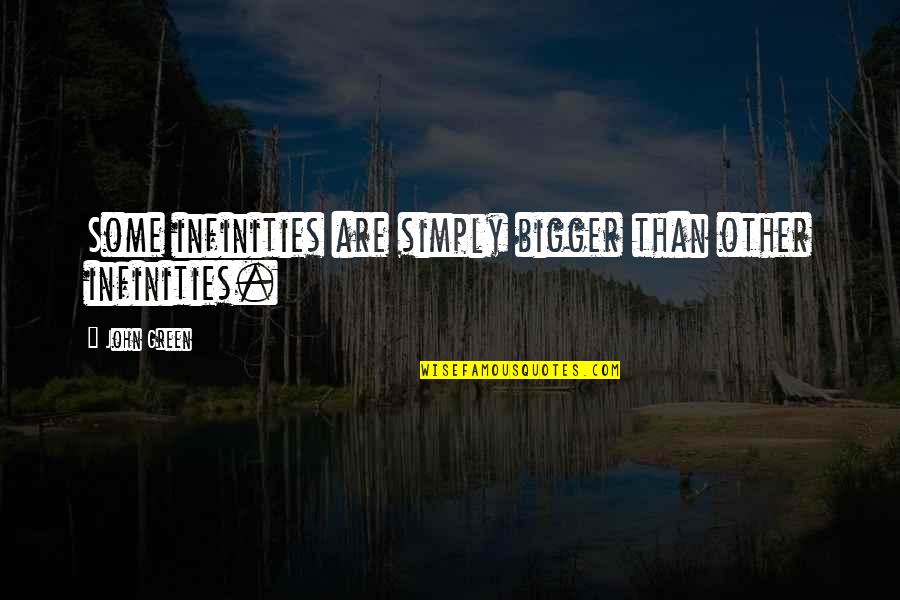 Infinities Quotes By John Green: Some infinities are simply bigger than other infinities.