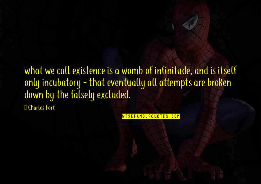 Infinitude Quotes By Charles Fort: what we call existence is a womb of