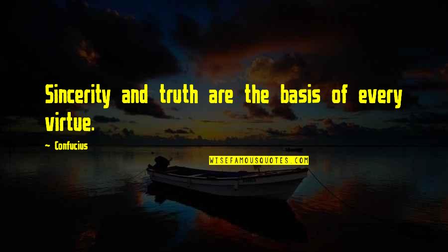 Infj Short Quotes By Confucius: Sincerity and truth are the basis of every