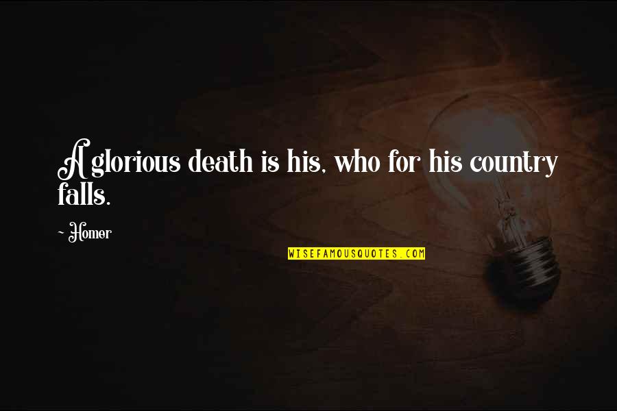 Influencing Without Authority Quotes By Homer: A glorious death is his, who for his