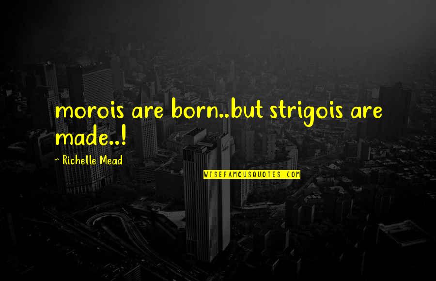 Informal Learning Quotes By Richelle Mead: morois are born..but strigois are made..!