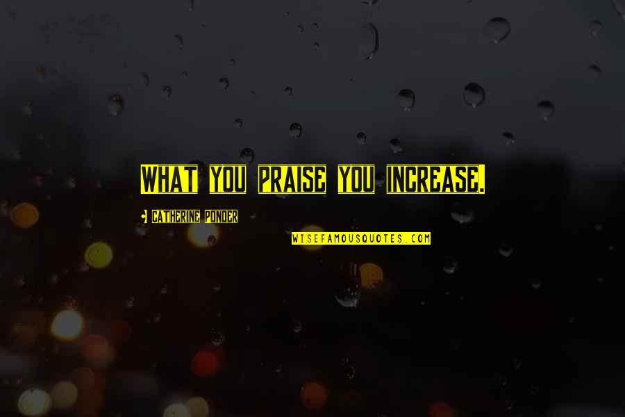 Infringir Conjugacion Quotes By Catherine Ponder: What you praise you increase.