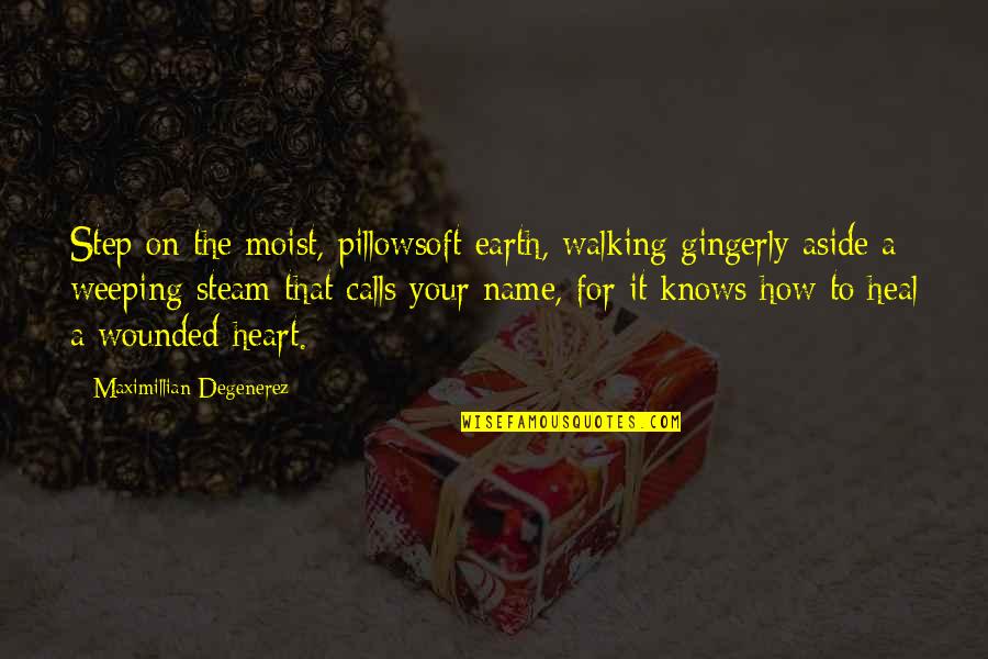 Ing Nieur Civil Quotes By Maximillian Degenerez: Step on the moist, pillowsoft earth, walking gingerly Ing Nieur Civil Quotes By Maximillian Degenerez: Step on the moist, pillowsoft earth, walking gingerly